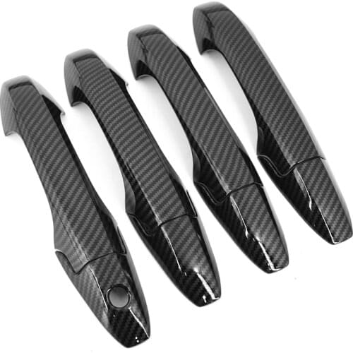 For Honda CRV CR-V 2007 2008 2009 2010 2011 High Quality Chrome Carbon Fiber Car Door Handle Cover Trim Sticker Accessories