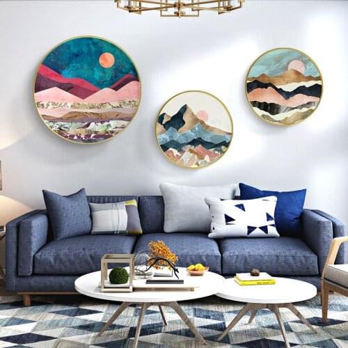 EECAMAIL Diamond Painting Full Of Diamond Living Room Nordic Style Round Diamond Embroidery Restaurant Painting Home Decoration