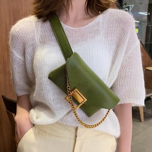 Elegant Female Stone Pattern Chest bag Mini Tote bag 2019 New PU Leather Womens Designer Handbag Chain Shoulder Messenger bags