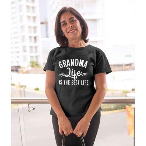 Grandma Life Is The Best Life T-shirt Graphic Tees Women Short Sleeve Harajuku T Shirt Camisetas Mujer Gift for Grandmother Tops