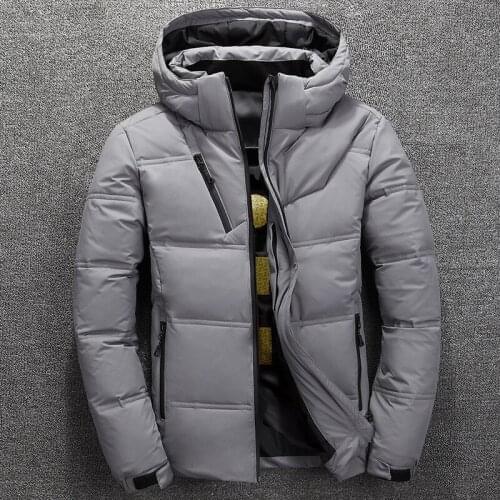 Hot Selling 2019 New Style Mens down Jacket Mens Short Thick Slim Fit Outdoor Youth Students Warm Hooded Jacket