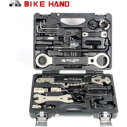 BIKE HAND Bicycle Repair Tool 18 in 1 mountain bike Professional Tool Kit Repair Spoke Wrench Freewheel Pedal Wrench