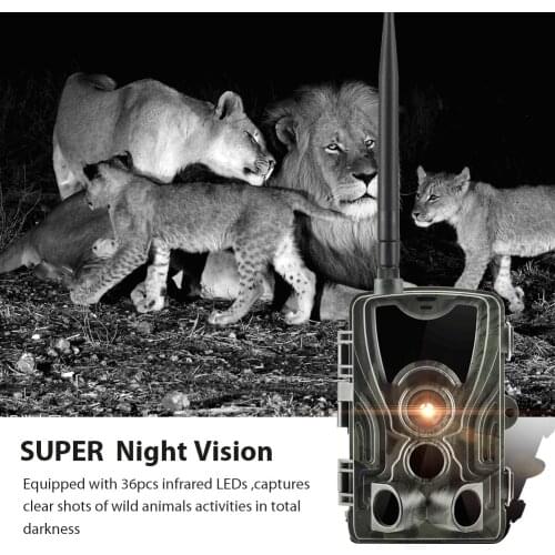 2G MMS SMTP Hunting Trail Camera Wildlife Cameras SMS Cellular Mobile Wireless Surveillance HC801M 20MP 1080P Night Vision