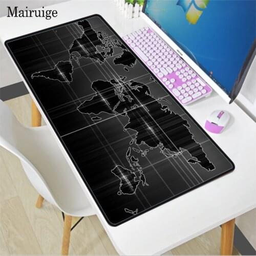 Mairuige World Map Pattern Laptop Medium Keyboard Carpet Mouse Mat Non-Slip Rubber Table Rug Large Gaming Mouse Pad Desk Mat