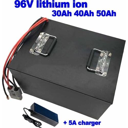 Li-ion 26S 96v 30Ah 40Ah 50Ah battery pack 80A smart BMS lipo 7800w 8000w AGV forklift RV EV racing motorcycle power tool
