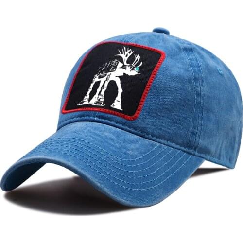 Reindeer Novelty Printing Baseball Caps Sunscreen Harajuku Snapback Hat Summer Outdoor Men Riding Hats Breathable Baseball Cap