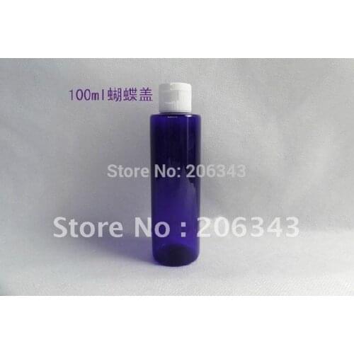 100ml transparent, blue ,toilet water bottle,lotion bottle,butterfly cover bottle