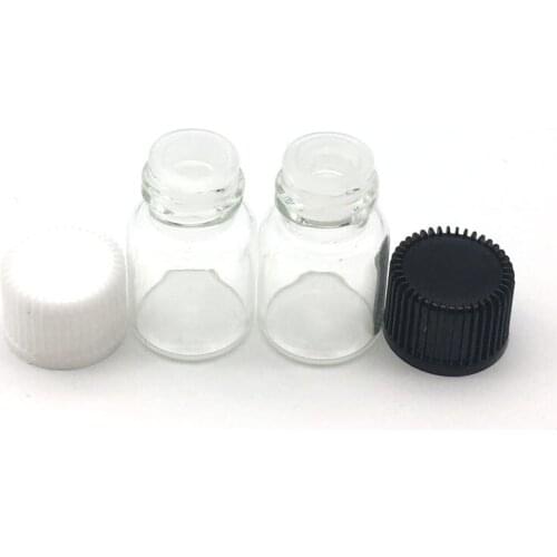 50pcs Empty 2cc Glass Bottles Mini Essential Oil Bottle with No Hole Perfume Sample 2ml Clear Vials