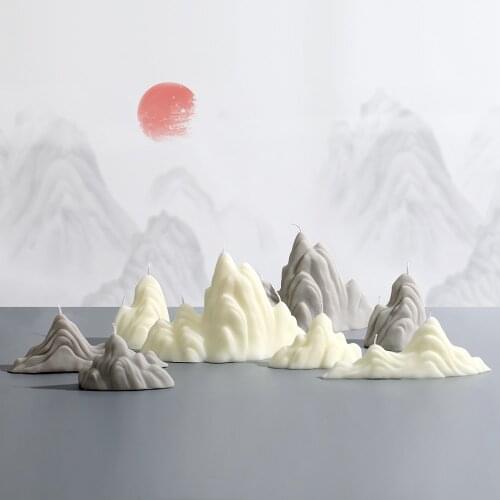 Silicone Candle Mould DIY Mountain Zen Garden Candle Making Mold Handmade Decorations Tool