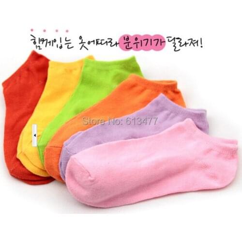 Warm comfortable cotton bamboo fiber girl womens socks ankle low female invisible color girl boy hosiery1pair=2pcs WS21
