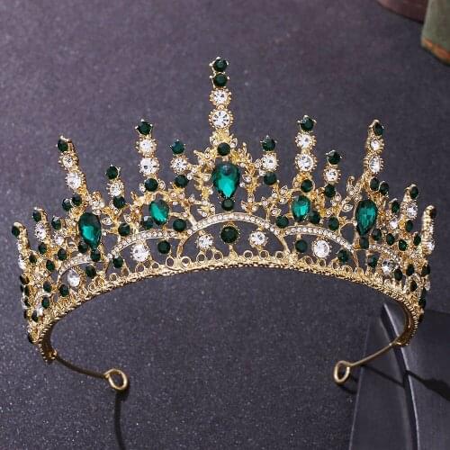 Baroque Crystal Tiaras And Crowns Crystal Princess Pageant Headband Wedding Hair Accessories Evening Dress Bridal Jewelry New