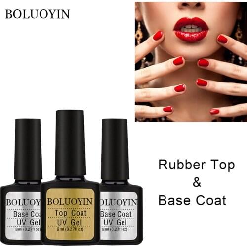 UV Gel Top Coat Base Coat Gel 8ML Soak Off for Nail Gel Polish Base Transparent Clear Manicure Primer Nail Varnish Set Wholesale