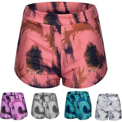 Tie Dye Yoga Shorts Tummy Control Sexy High Waist Butt Lifting Women Sexy Short Pants Push Up Sport Shorts Hot Pants Activewear