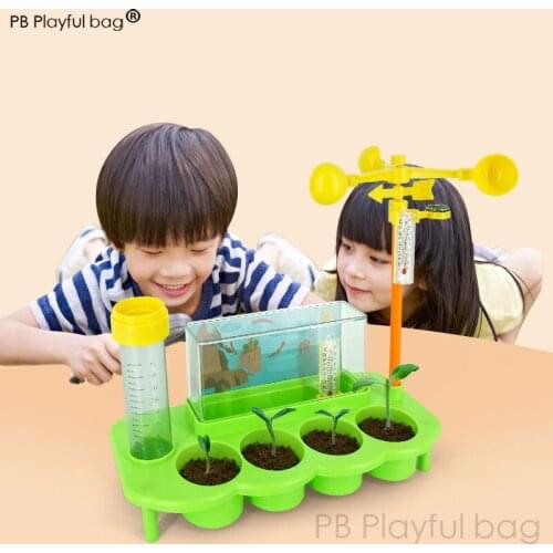 Fun Wisdom child toy experiment ecological weather station plant flower bean simulation rainwater formation benefit UD22
