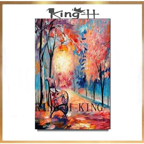 100% hand painted Germany Black Forest Mountain Pine Tree Landscape Oil On Canvas Painting free shipping High quality