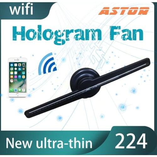 42CM WiFi app Control 3D Hologram Fan higher HD 3D led fan advertising holographic display LOGO projector 3D led hologram fan