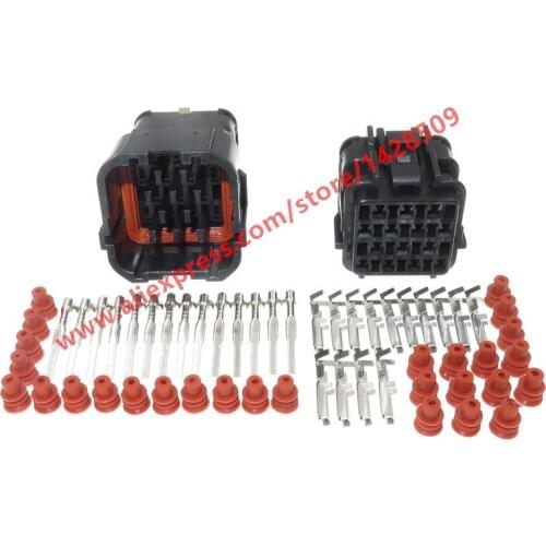 5 Sets 14 Pin Male Female Waterproof Electrical Terminal Auto Connector Sealed Plugs MG640352 MG610350