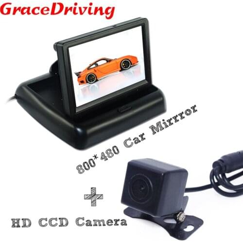 Waterproof car Back Up Camera colorful Night Vision +HD Car RearView Camera kit 4.3" LCD Color Monitors factory promotion