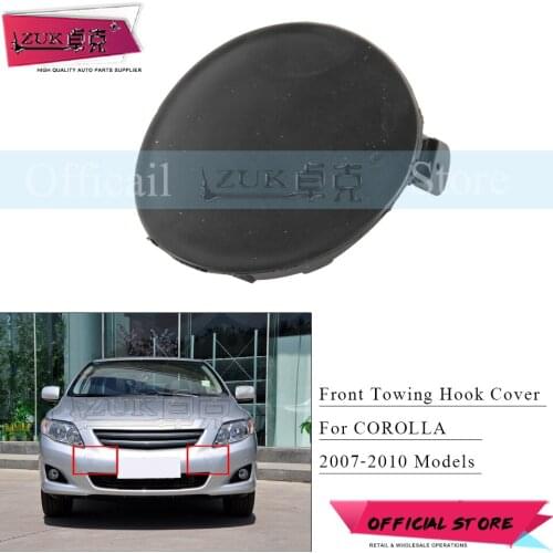 ZUK 2PCS Front Bumper Cover Towing Hook Hauling Hook Case Cap Housing For TOYOTA COROLLA 2007 2008 2009 2010 Base Color