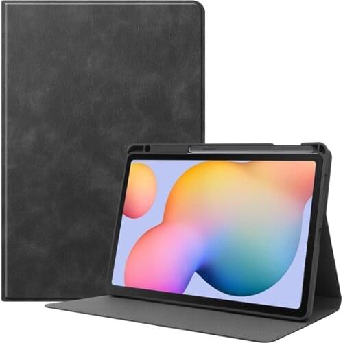 2020 NewTablet Case with Pencil Holder for Samsung Galaxy Tab S6 Lite 10.4 inch 2020 SM-P610 SM-P615 Smart PU Leather Soft TPU