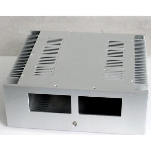 All Aluminum Class A Rear Amplifier Case CJ-157 Size D390 W432 H155 DIY Aluminum Power Amplifier Chassis