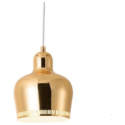 Denmark Nordic Artek Finnish Alvar Aalto Admiralty Bell Pendant Lights Bedroom Metal Luster LED Lamp Dining Room Bar De Fixtures