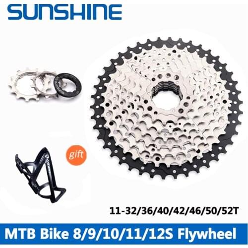 MTB Bike Flywheel with Cup Holder 8/9/10/11/12 Speed Velocidade Sprocket 11-32/36/40/42/46/50/52T Bicycle Freewheel for SHIMANO