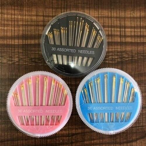 30PCS Assorted Hand Sewing Needles Embroidery Mending Craft Quilt Case Punch Needle Crochet Kit Needle Threader