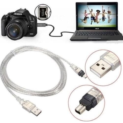 1.5M/5FT USB 2.0 Male to 4 Pin IEEE 1394 Cable FireWire Lead Adapter Converter