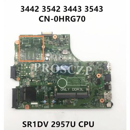 Free shipping for 3542 3442 5749 CN-0HRG70 0HRG70 13269-1 Laptop Motherboard pavilion SR1DV 2957U PM DDR3 100% working well