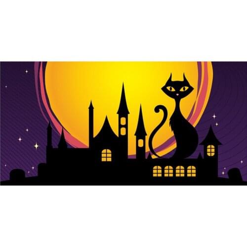 Fashion Black Cat Printing 70*140cm Bamboo Fiber Bath Beach Towel Drying Washcloth Swimwear Shower Gym Campin Big Towels