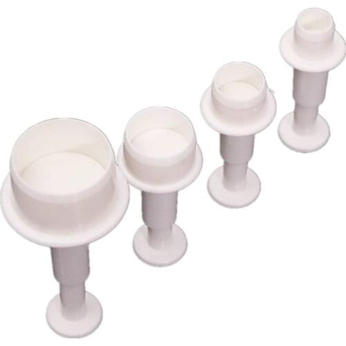 NOCM 4pcs Round Circle Cake Biscuit Cookies Mold Cutter Plunger Fondant Sugar craft Icing Decorating