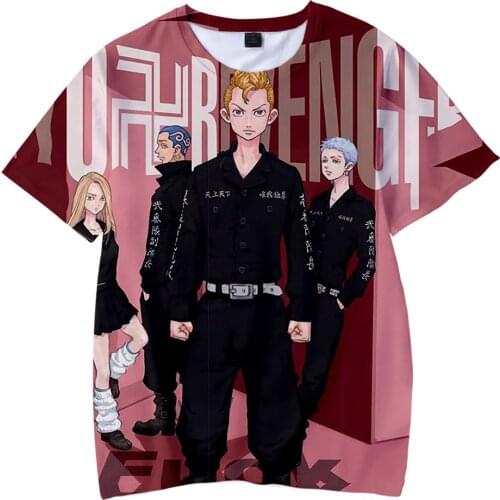 2021 New Anime Tokyo Revengers Casual Trend 3D Printed Short-sleeved T-shirt Summer Unisex