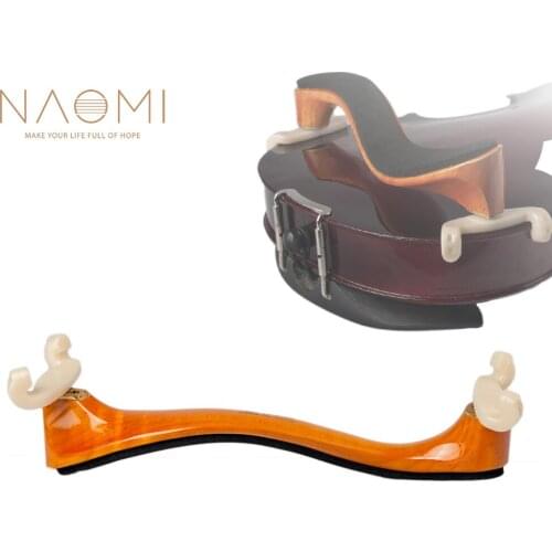 NAOMI Maple Shoulder Rest 3/4 4/4 Maple Violin Shoulder Rest For 4/4 3/4 Violin W/Cleaning Cloth Violin Parts Accessories New