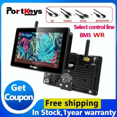 Portkeys BM5 III 2200nit 3G Super Bright Camera Control w BT1 Touch Screen 5.2" Monitor Portable Monitor HDMI-Compatible Vs lh5h
