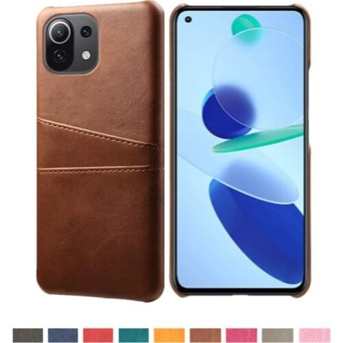 Retro PU Leather Cover Funda On The For Xiaomi Mi 11 Lite 5G Capa Card Slots Wallet Case For Xiomi Mi11 Lite 6.55" 2021 Coque