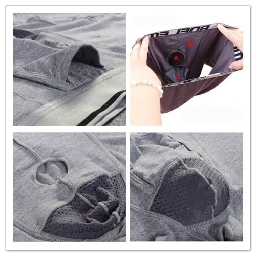 Sexy Gay Underwear Men Boxer Mesh Pouch Penis Up Scrotum Separation Tunnel Unterhosen Herren Boxers Hombre shorts Breathable