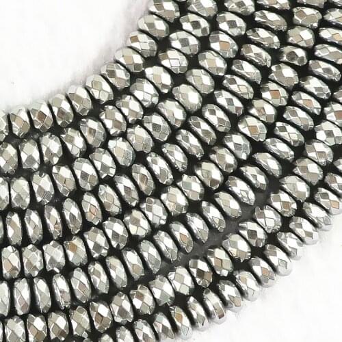 Silver-color natural stone nomagnetic hematite 5 style tube circle star abacus heart loose beads diy jewelry 15inch B211