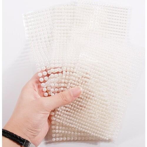 Resin White Pearl Eyes Face Temporary Tattoo Gems Dots Beauty DIY Body Art Accessories 3D Nail Rhinestones Eyes Makeup Diamond