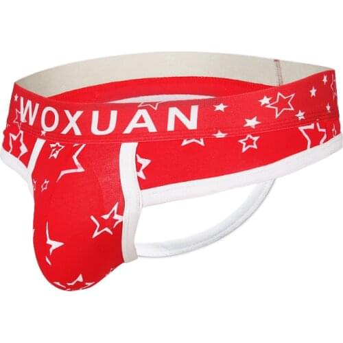 New Sexy Underwear Mens Cotton Briefs Low Waist Print Underpants Male Gay G String Mens Panties Briefs Soft Exotic Jockstraps