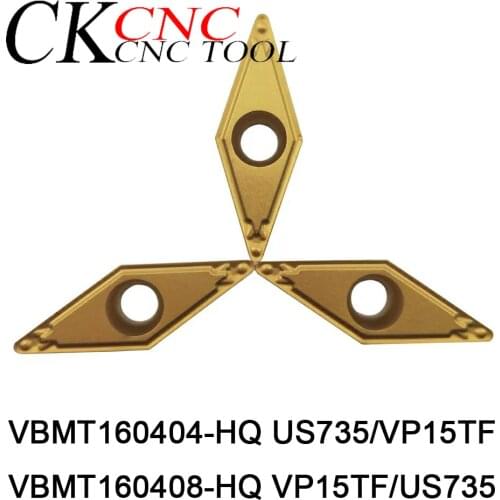VBMT160404-HQ US735/VP15TF VBMT160408-HQ VP15TF/US735 External blade Carbide CNC lathe blades for steel parts stainless steel