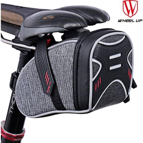 WHeel UP Rainproof Bicycle Rear Bag With Water Bottle Pocket Cycling Tail Seat Saddle Bag Reflective Pouch MTB Bike Accessories