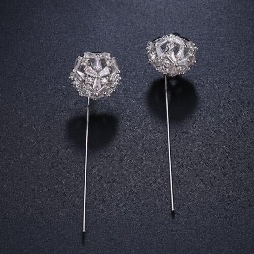 Emmaya Unique Design Ball Shape Women Charm Earrings With Cubic Zirconia For Women Gift Wedding Party