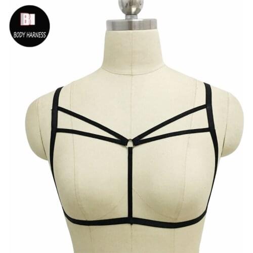 Women Body Harness Bondage Lingerie Rave Cosplay Cage Bra Fetish Wear Crop Top Sexy Bra Suspender Belt Gothic Body Harness
