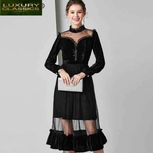 Women Lace Party Dress Long Vintage Black Sexy Dress Slim Dresses Woman Party Night Spring Summer Clothes Vestidos 923032