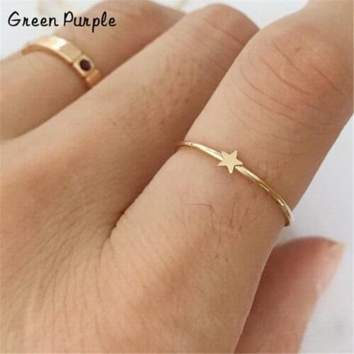 Gold Star Rings Minimalism Jewelry Ladies Rings Knuckle Anillos Mujer Boho Bague Femme Minimalism Anelli Aneis Ring for Women