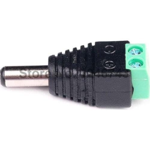 1PCS 5.5mm x 2.1mm DIY Male CCTV LED DC Power Plug Jack Adapter Connector