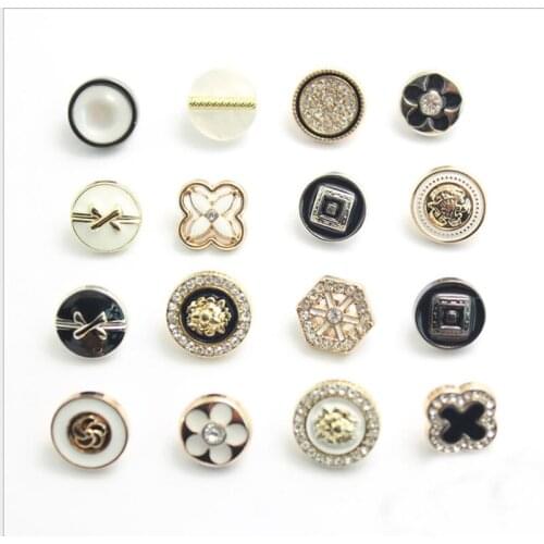 100 PCS Shirt Hand Seam Small Button Spot Wholesale Antioxidant Metal Buttons Inlayed Knit Shirt Chiffon Shirt Button 10MM