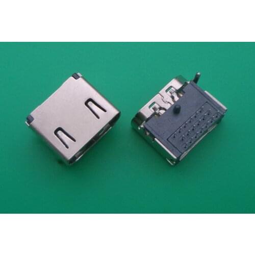 2pcs 19 Pin Female Plug Interface Connector 3 Rows 19pin (7pin 6pin 6pin) 90 Degree HDMI-compatible Socket Repair Replacement