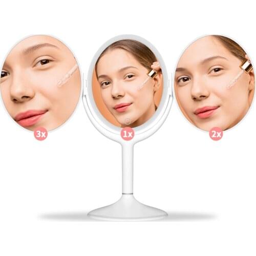3 In 1 Makeup Vanity Mirror With 1X/2X/3X Lights LED Magnifying Cosmetic Mirrors Light Magnification LED Make up Mirrors